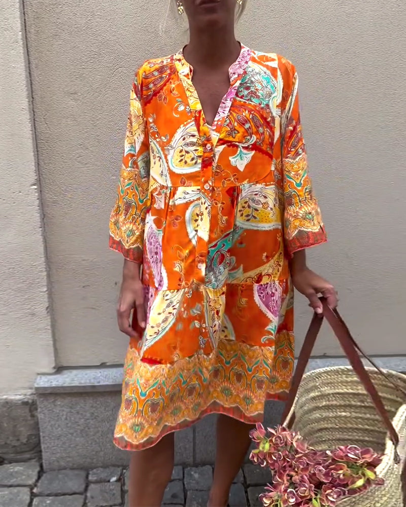 Bohemian Fashion Print Dress