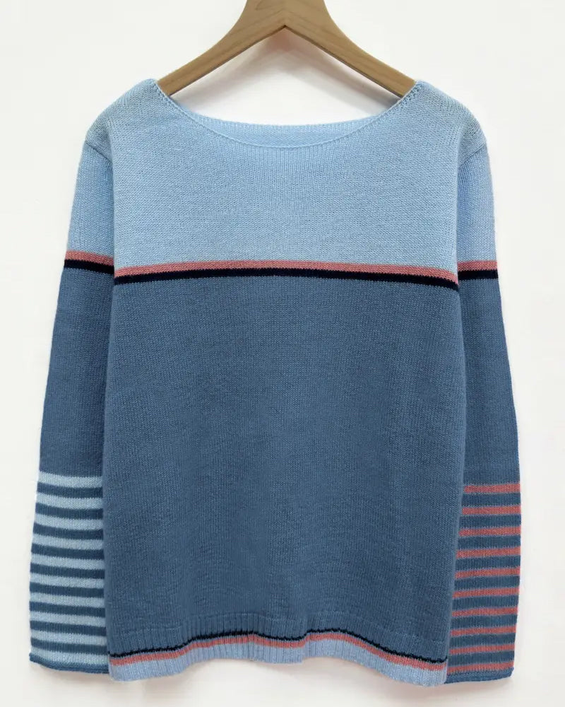 Casual Color Block Striped Sweater