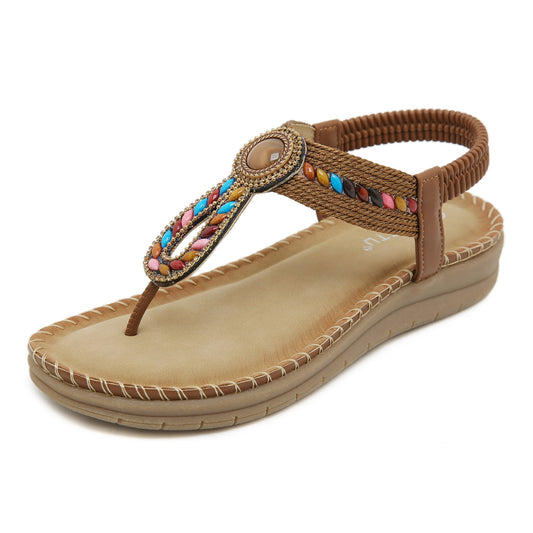 Bohemian Crystal Flip Flop Sandals