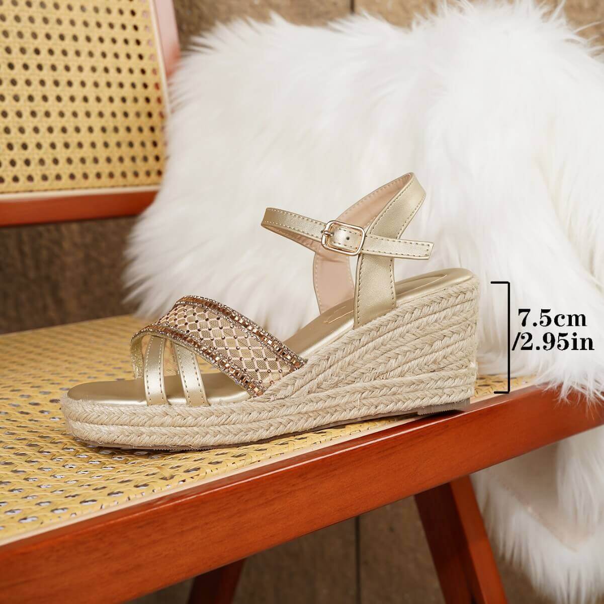 Ladies Fashion Strap Platform Wedge Sandals