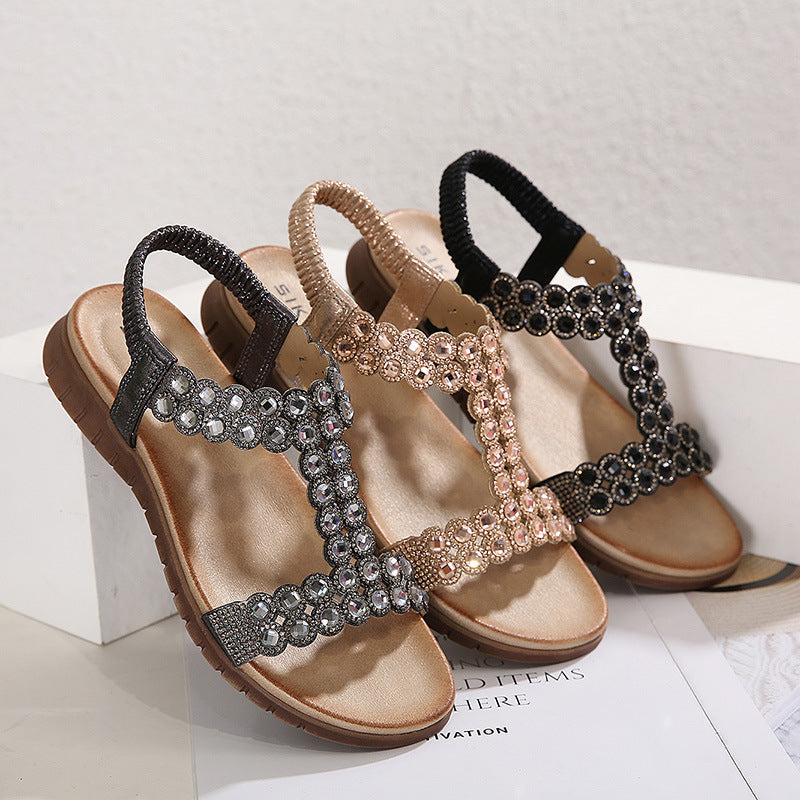 Soft Sole Rhinestone Sandals