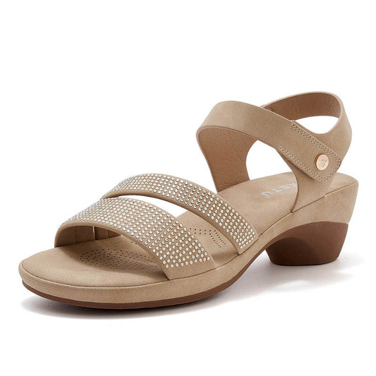 Summer Fashion Wedge Sandals With Rhinestones