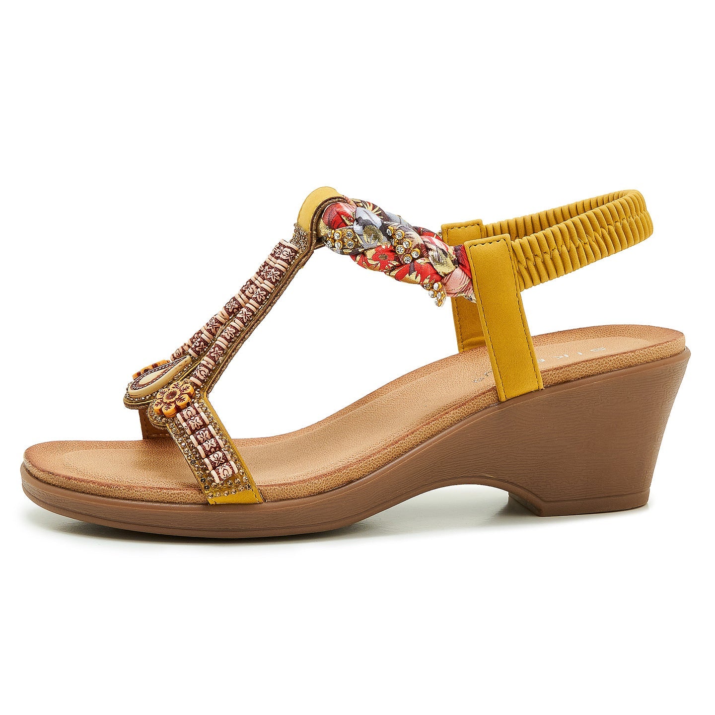 Women's Wedge Boho Sandals With Beads