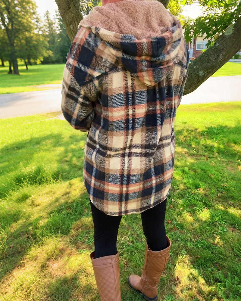 Casual Fashion Warm Plaid Jacket