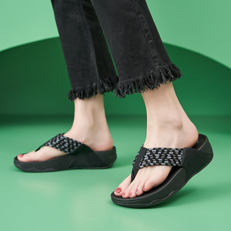 Platform Comfy Summer Slipper Flip Flop Backless Sandals