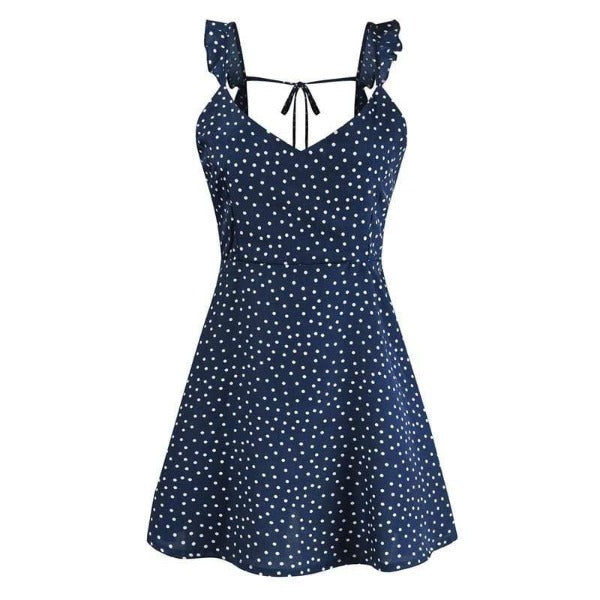 Boho Chic Polka Dot Mini Dress