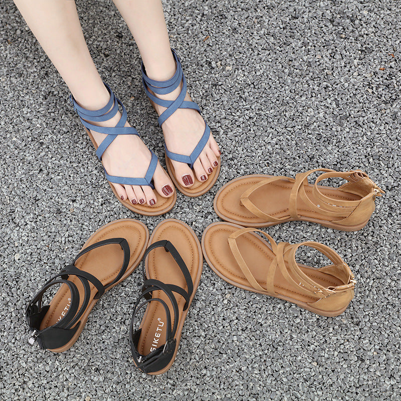 Roman Gladiator Sandals Walking Shoes for Ladies